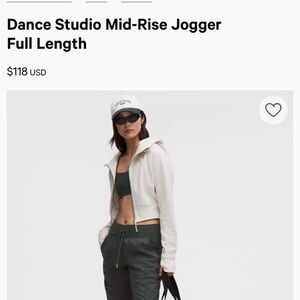 lululemon Green, Blue, Red, and Black Dance Studio Joggers $63 each